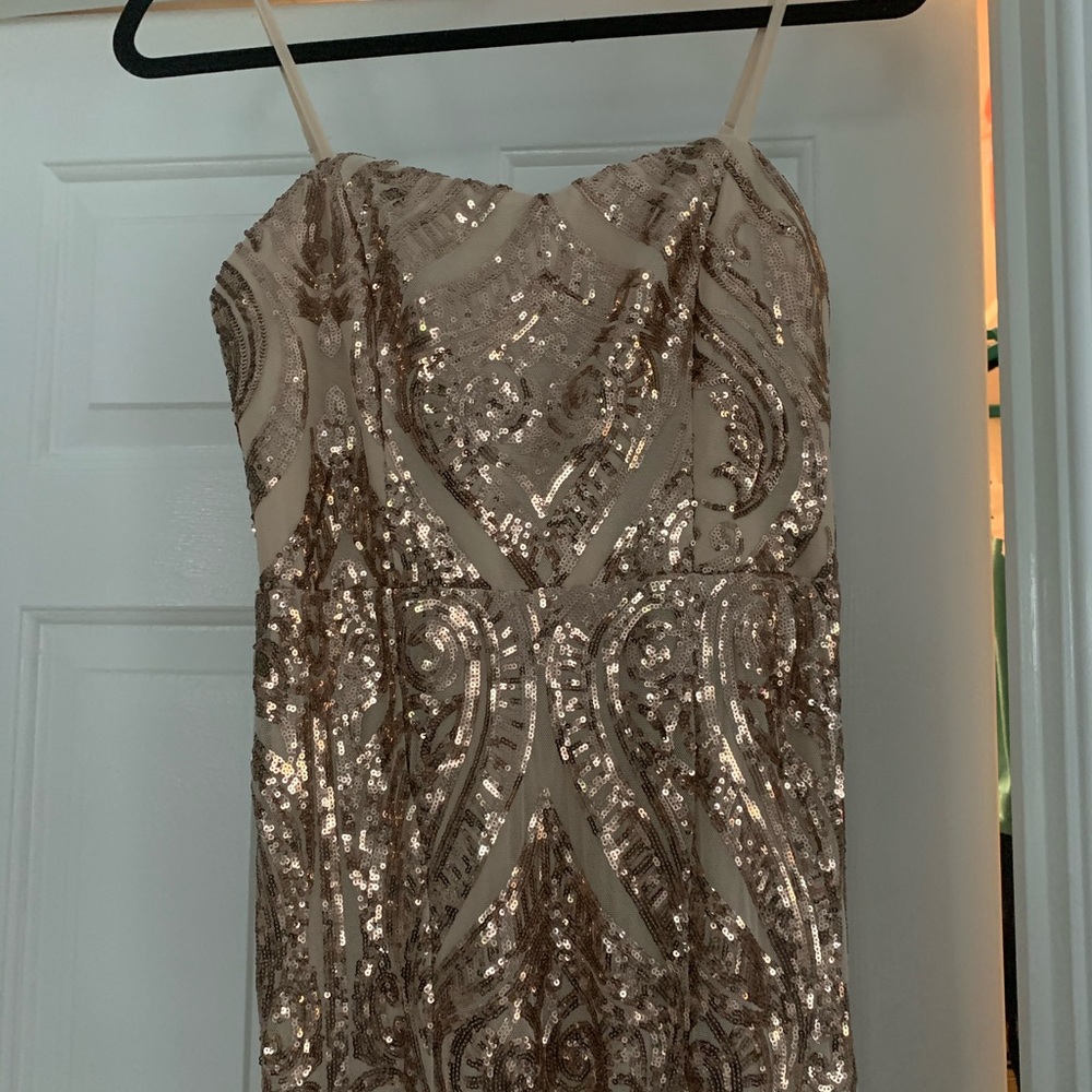 Rose Gold & Beige Dress